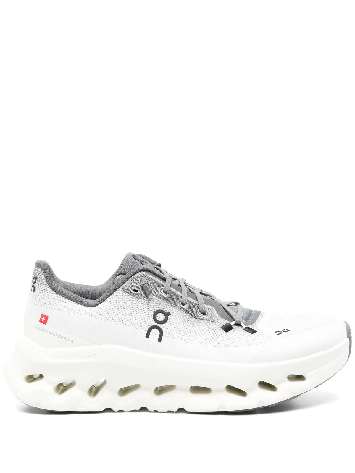 On Cloudsurfer / Cloudmonster Running Shoes (White/Grey)