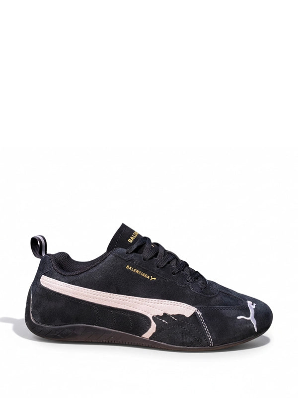 Balenciaga x PUMA Speed Cat Sneakers – Black/Gold Edition