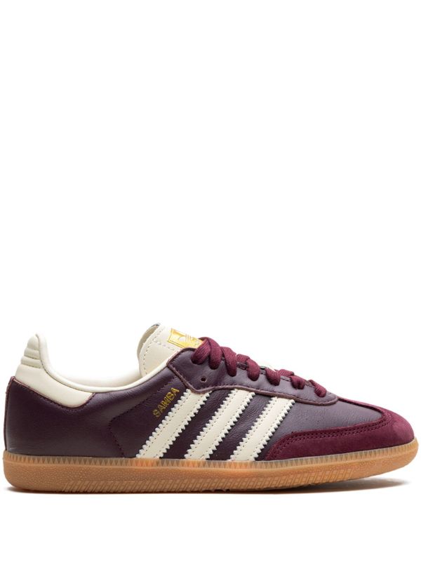Adidas Samba Sneakers - Maroon & Cream