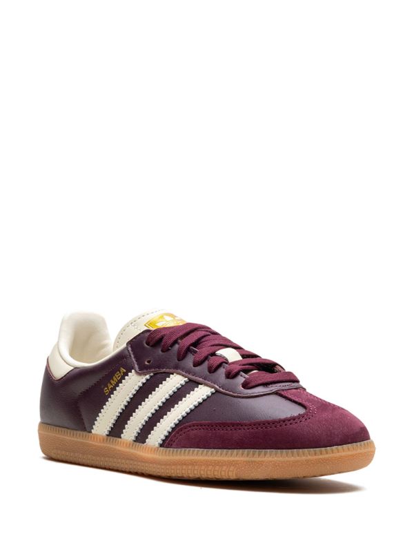 Adidas Samba Sneakers - Maroon & Cream