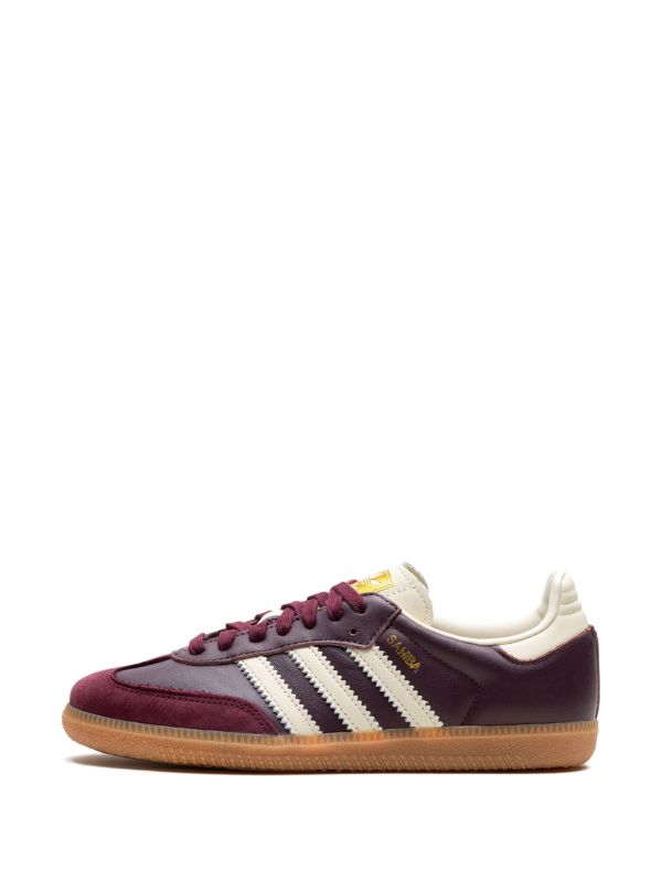 Adidas Samba Sneakers - Maroon & Cream