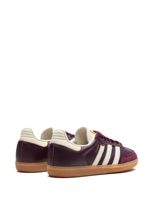 Adidas Samba Sneakers - Maroon & Cream
