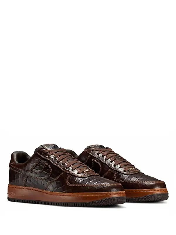 Nike Air Force 1 Low - Brown Crocodile Leather