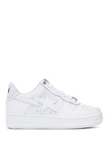 BAPE STA™ Low – Triple White Pebble Leather