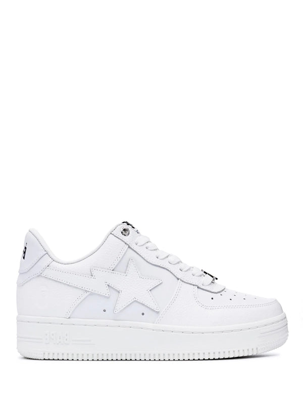 BAPE STA™ Low – Triple White Pebble Leather