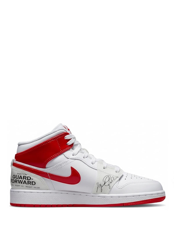 Air Jordan 1 Mid SE "Signature Edition" – White/University Red