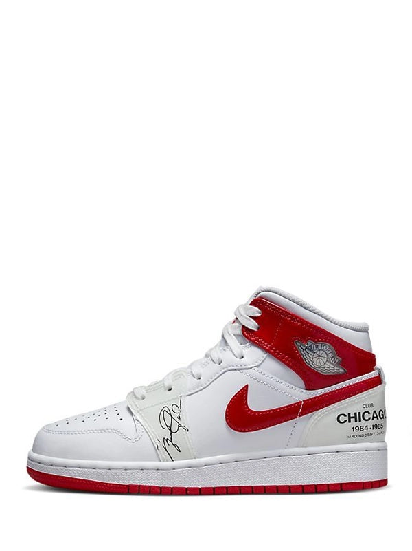 Air Jordan 1 Mid SE "Signature Edition" – White/University Red