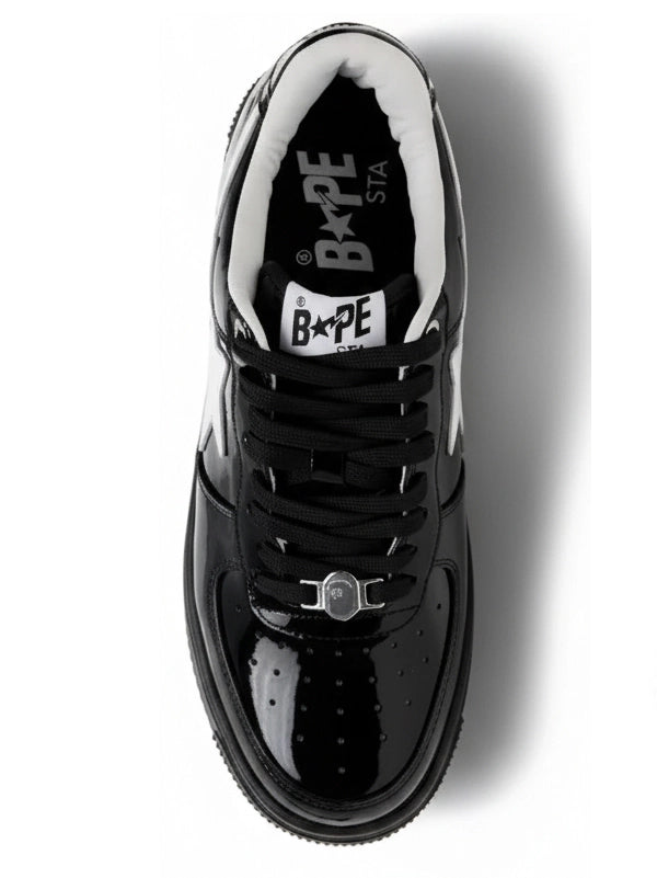BAPE STA™ Patent Leather "Black/White"