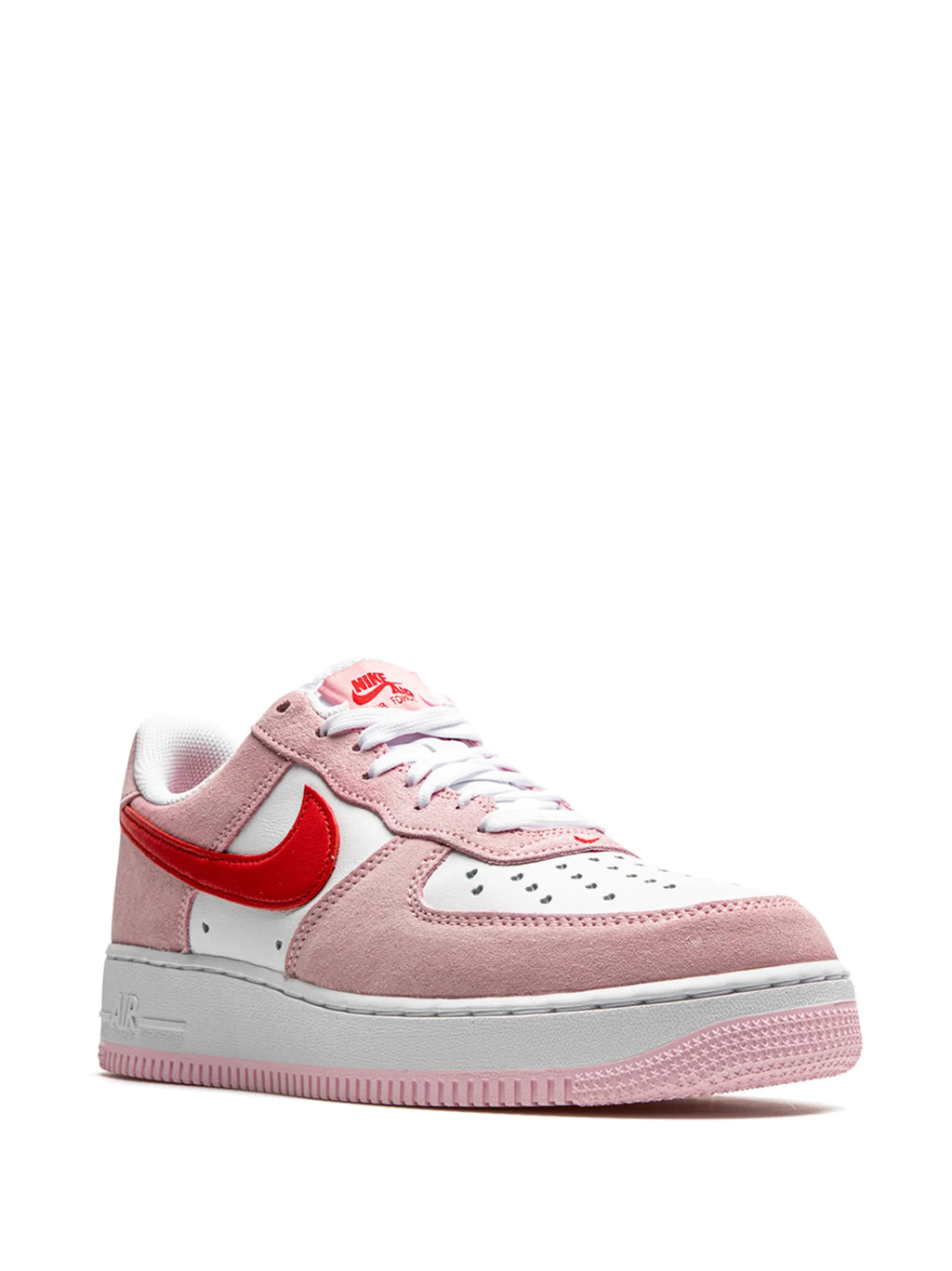 Nike Air Force 1 Low - Pink Suede & Red