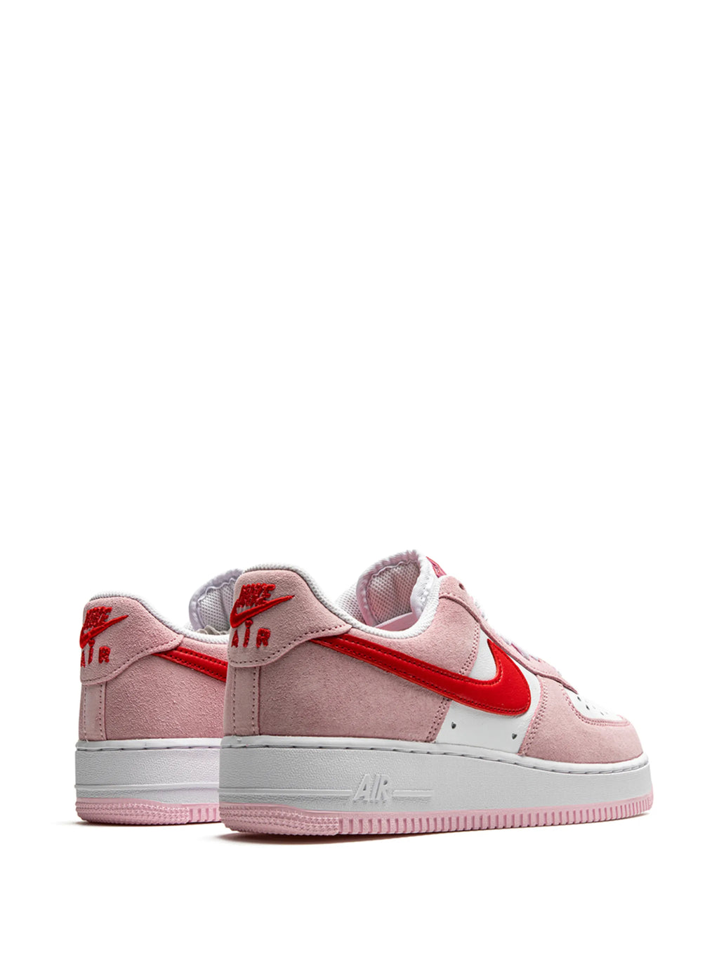 Nike Air Force 1 Low - Pink Suede & Red