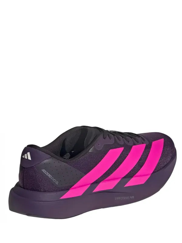adidas Adizero Evo SL Running Shoes – Dark Purple / Bright Pink