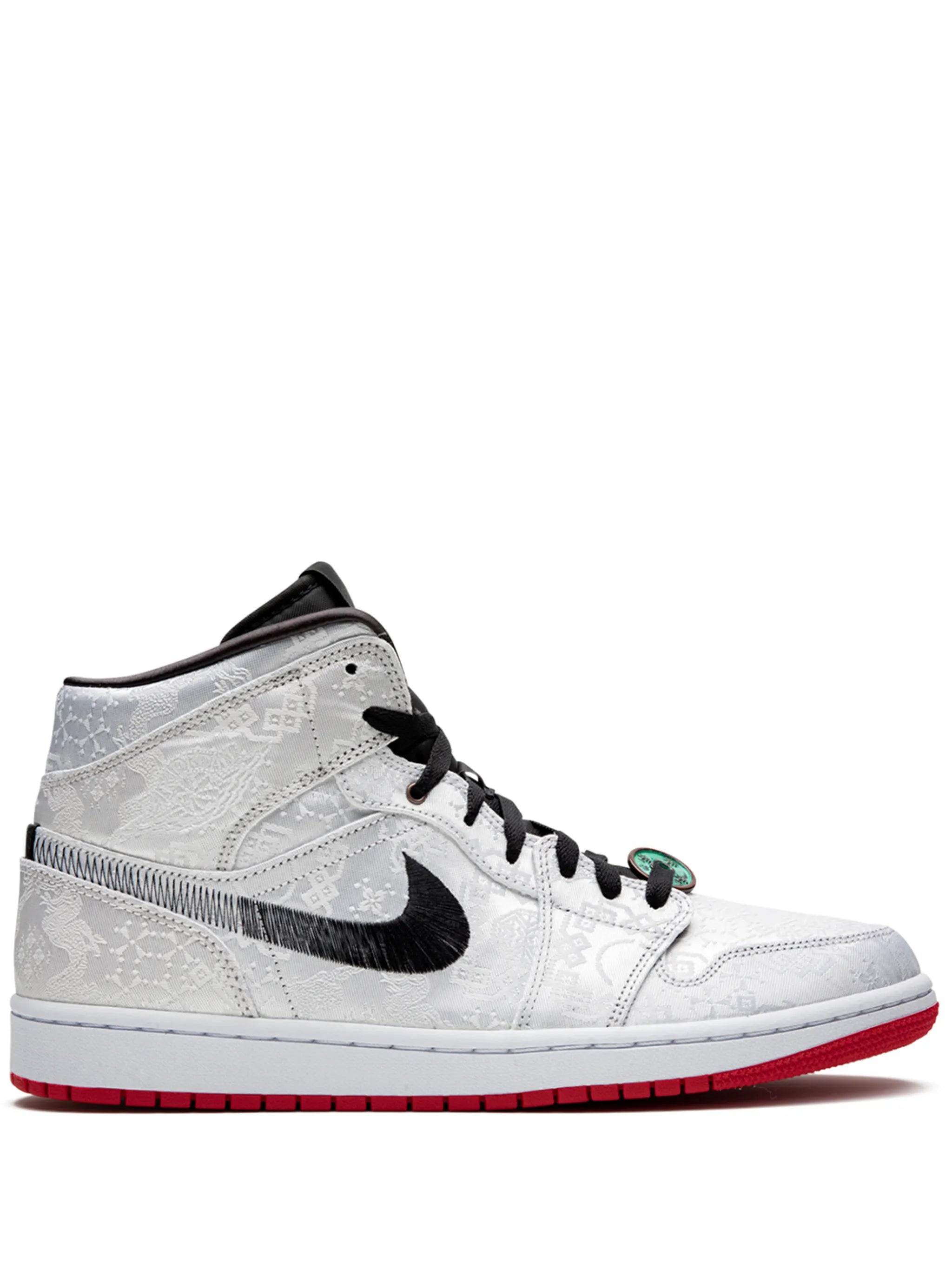 Air Jordan 1 Mid x CLOT "Fearless" - White Silk