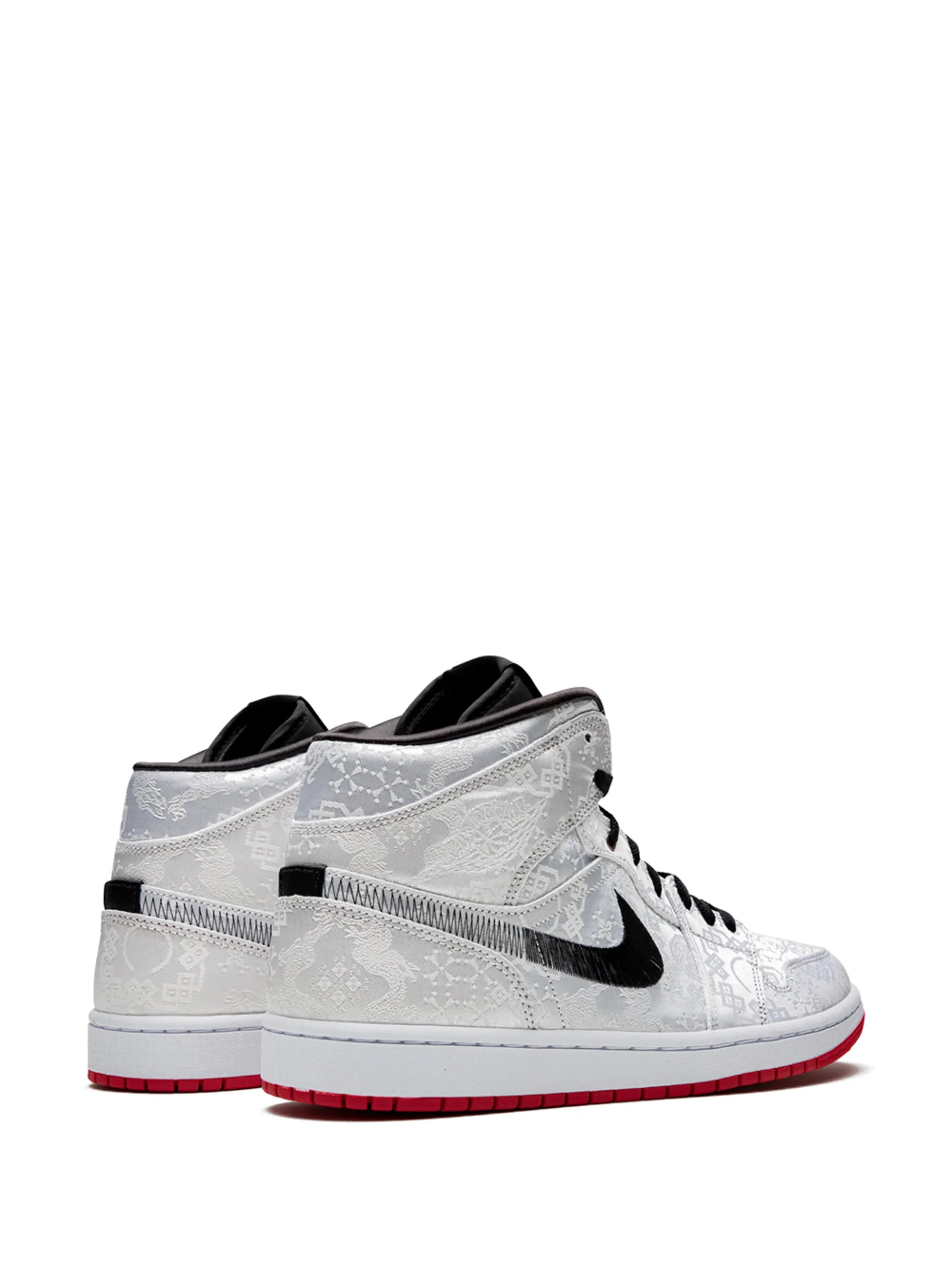 Air Jordan 1 Mid x CLOT "Fearless" - White Silk