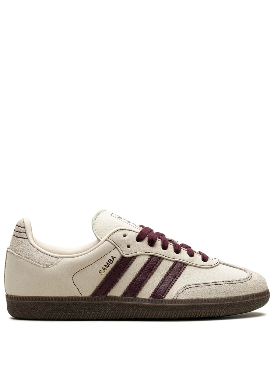 Adidas Samba OG Sneakers – Cream White / Night Burgundy