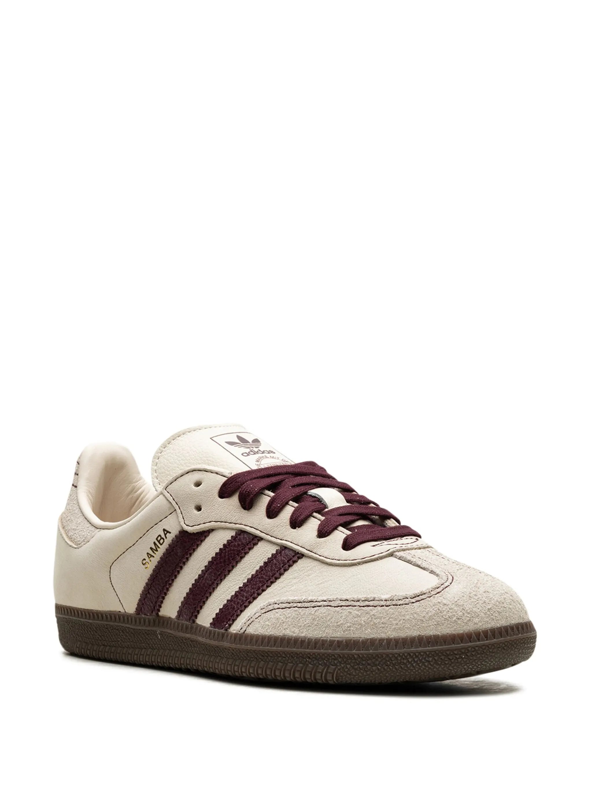 Adidas Samba OG Sneakers – Cream White / Night Burgundy