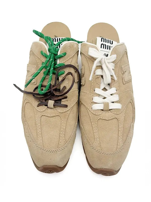 Miu Miu x New Balance 530 Suede Mule - Tan / Beige